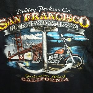 Vintage Harley Davidson Fishermans Wharf T Shirt